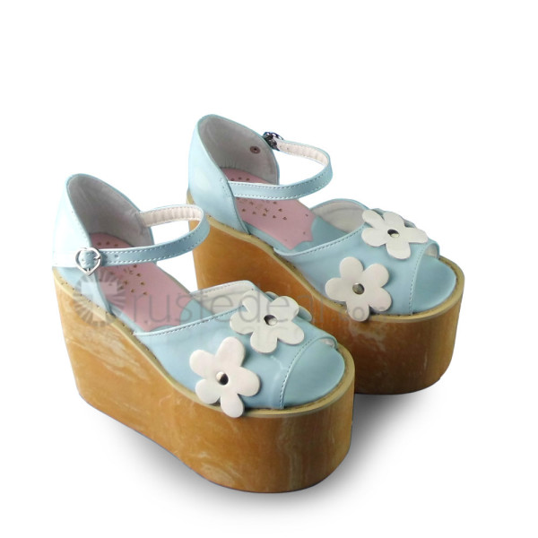 Sweet Light Blue High Platform Lolita Sandals