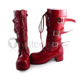 Beautiful Sweet Red One Piece Perona Lolita Boots Shoes