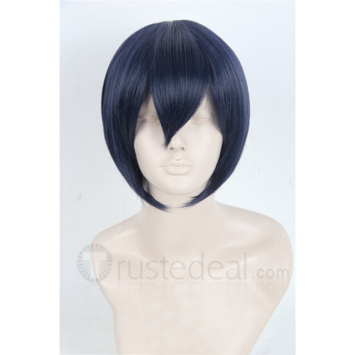 Prison School Fujino Kiyoshi Short Blue Cosplay Wig