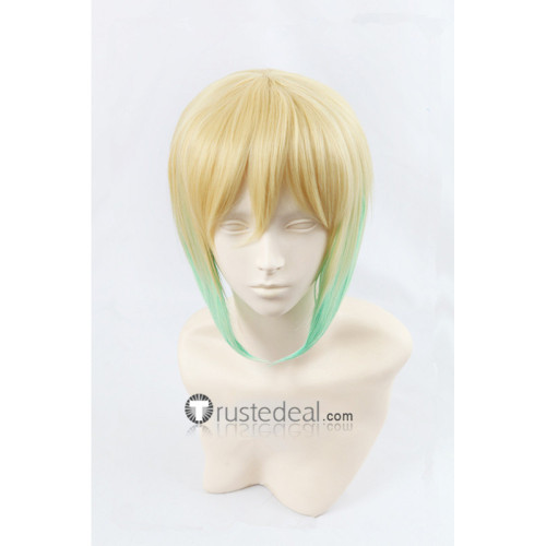 Oushitsu Kyoushi Heine The Royal Tutor Leonhard von Glanzreich Yellow Green Cosplay Wig