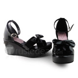 Lady Wedges Black Lolita Sandals