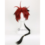 Seraph of the End Owari no Serafu Crowley Eusford Red Black Braid Cosplay Wig