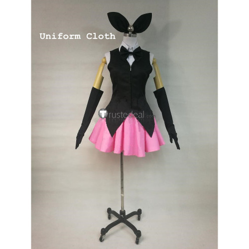 Mysterious Thief Saint Tail Meimi Haneoka Black Pink Cosplay Costume