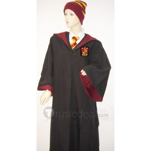 Harry Potter Gryffindor Overcoat and Tie and Vest and Shirt and Hat and Scarf
