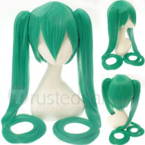 Vocaloid Hatsune Miku Long Green Ponytails Cosplay Wig
