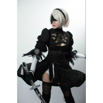 Nier Automata 2B Black Gothic Lolita Cosplay Costume 2