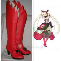 Red Shining Hearts Mistyral Cosplay Boots Shoes