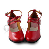 Glossy Red Sweet Lolita Shoes