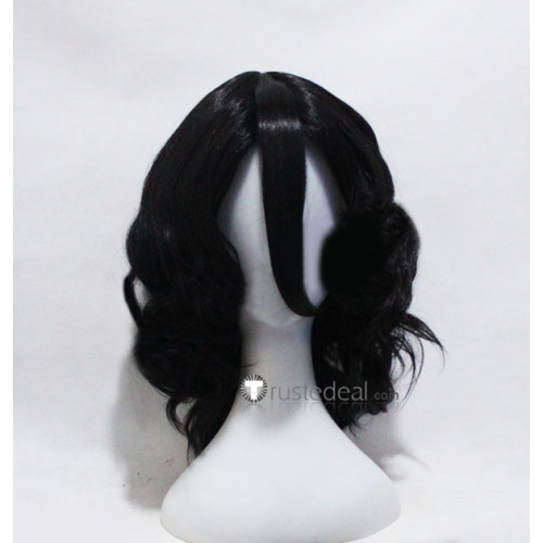 Bleach Zangetsu Black Curly Cosplay Wig