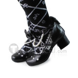 Black Bows Beads Lolita Princess Shoes