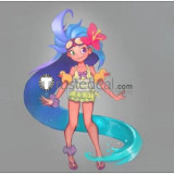 League of Legends LOL Pool Party Zoe Long Blue Gradient Cosplay Wig 150cm