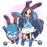 Pokemon Gijinka Azumarill  Blue Cosplay Costume