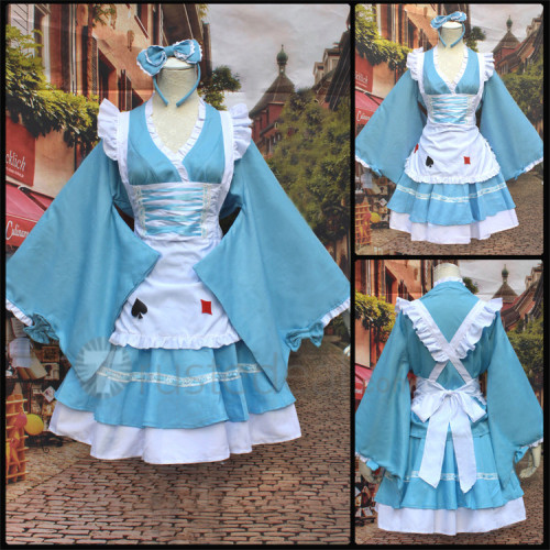 Alice in Wonderland Alice Blue Maid Cosplay Costume