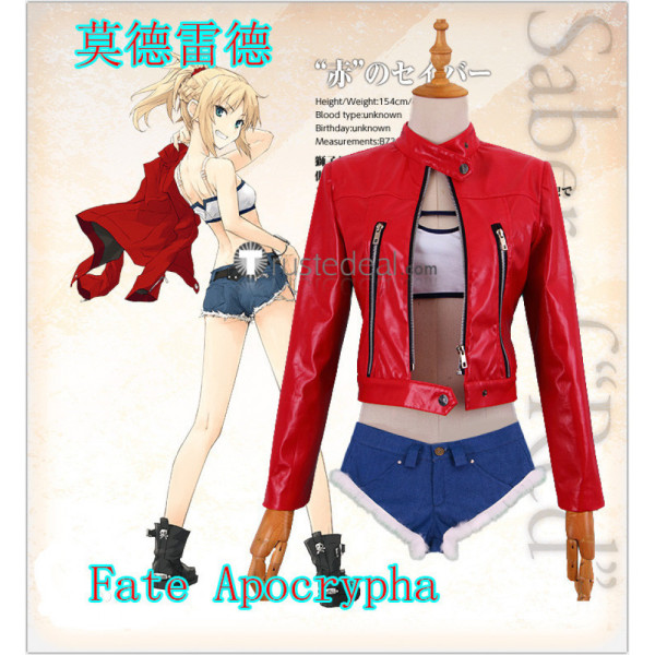 Fate Apocrypha Saber of Red Mordred Daily Cosplay Costume
