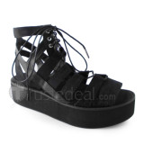 Black Velvet High Platform Lolita Sandals