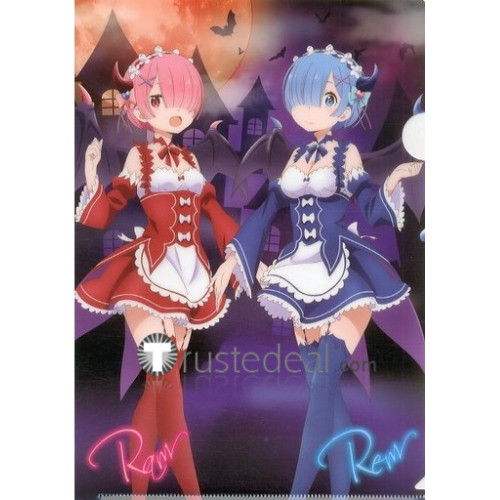 Re Zero Kara Hajimeru Isekai Seikatsu Twins Rem Ram Small Devil Demon Maid Cosplay Costumes