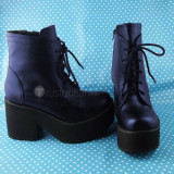 Black Square Heels Lolita Boots