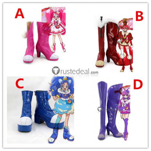 KiraKira Pretty Cure A La Mode Kotozume Yukari Cure Macaron Tategami Aoi Usami Ichika Kenjou Akira Cosplay Boots Shoes