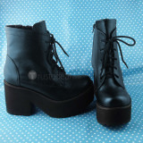 Black Square Heels Lolita Boots