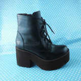 Black Square Heels Lolita Boots