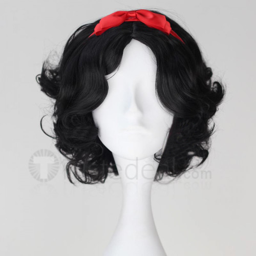 Snow White and the Seven Dwarfs Disney Princess Snow White Short Black Cosplay Wig