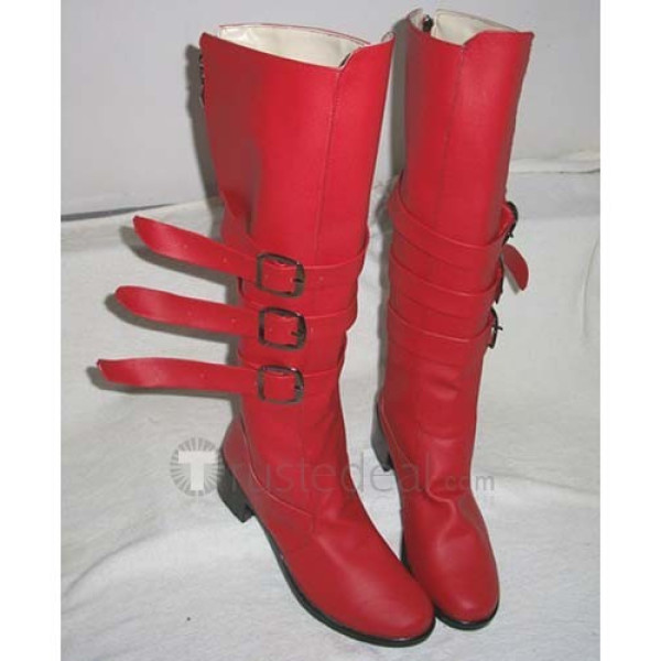 One Piece Perona Red Cosplay Boots Shoes
