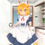 Sewayaki Kitsune no Senko-san Senkosan White Blue Maid Cosplay Costume