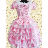 Cotton Voile Lace Bowknot Lolita Dress(CX470)