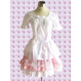Cotton White Lolita Blouse And Pink Lolita Skirt(CX185)