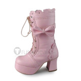Sweet Pink Bows Boots