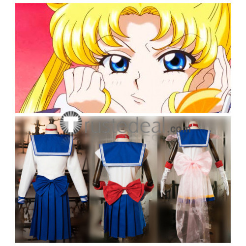 Super Sailor Moon Usagi Tsukino School Uniform Cosplay Costumes