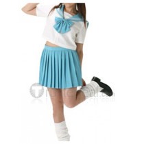 Blue Short Sleeves Sailor School Uniform