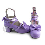 Purple Bows Lolita Shoes