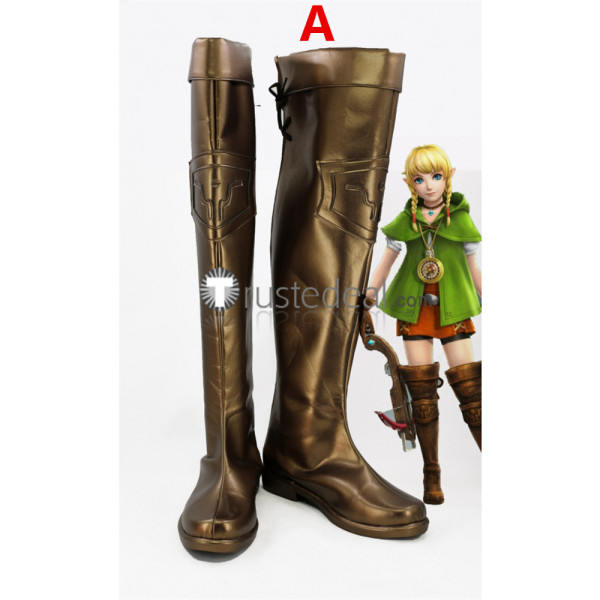 The Legend of Zelda Hyrule Warriors Linkle Female Link Cosplay Boots Shoes