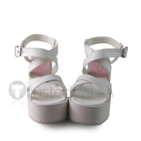 Girls White Lolita Sandals