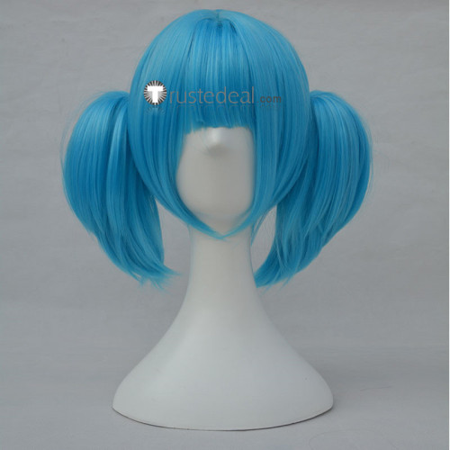 Sally Face Game Sal Fisher Larry Johnson Blue Ponytails Brown Cosplay Wig