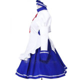 Haruhi Suzumiya Maid White Blue Cosplay Costume