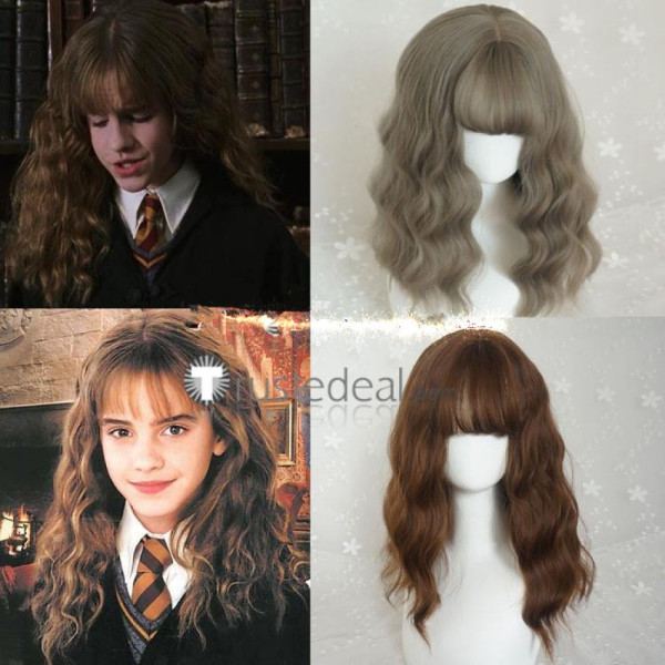 Harry Potter Hermione Jean Granger Gray Brown Cosplay Wigs Two Colors