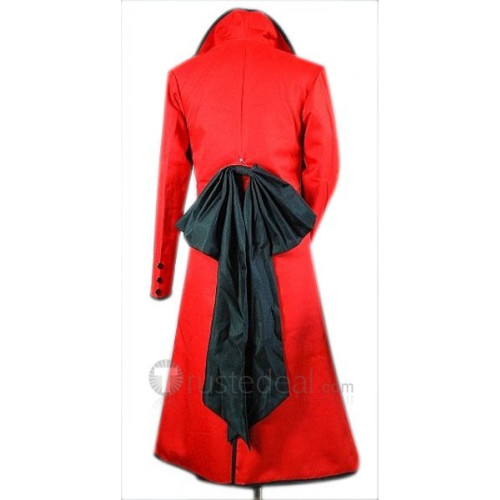 Kuroshitsuji Black Butler Grell Sutcliff Red Coat Cosplay Costume