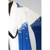 Durarara Sakuraya Heiwajima Shizuo Blue White Kimono Cosplay Costume