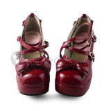 Double Straps Bow Lolita Shoes