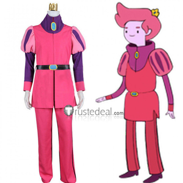 Adventure Time Prince Gumball Pink Cosplay Costume