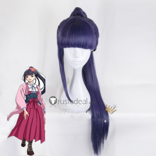 Koutetsujou no Kabaneri Ayame Purple Blue Pigtail Cosplay Wig