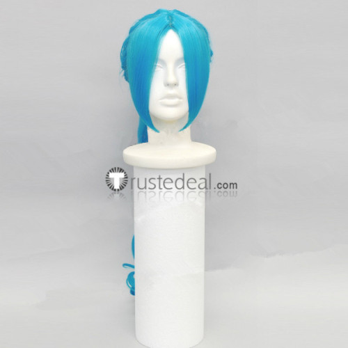 One Piece Nefertari Vivi Long Blue Ponytail Cosplay Wig 1