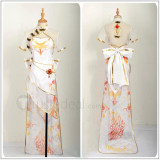 Vocaloid TDA Miku Hatsune White Cheongsam Cosplay Costume