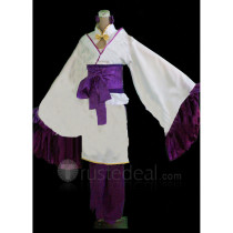 Pokemon Mienshao Gijinka White Purple Kimono Cosplay Costume