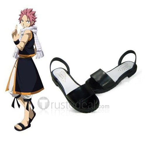 Fairy Tail: Dragon Cry Natsu Dragneel Black Cosplay Shoes