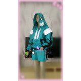 Boku no Hero Academia Izuku Midoriya Ochaco Uraraka Denki Kaminari Green Pink Matryoshka Hoodie Cosplay Costume