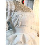 Super Mario Bros Princess Boo Booette White Lolita Dress Cosplay Costume