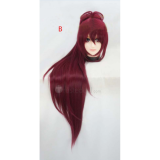 Puella Magi Madoka Magica Sakura Kyoko Wine Red Ponytail Cosplay Wig